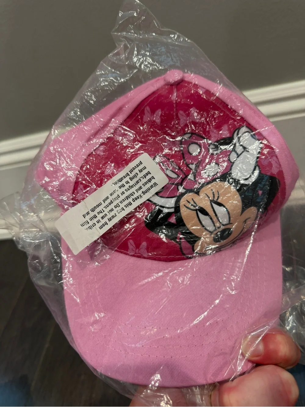 NWT Disney Pink Minnie Mouse Girls Kids Baseball Cap - Pink and Magenta Bow